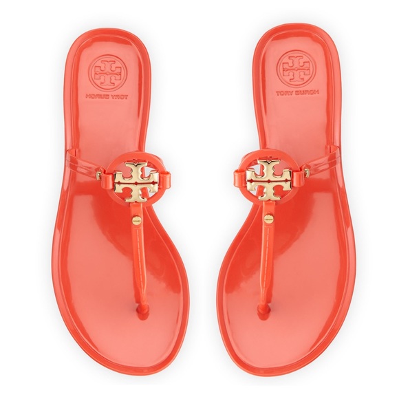 tory burch jelly sandals red